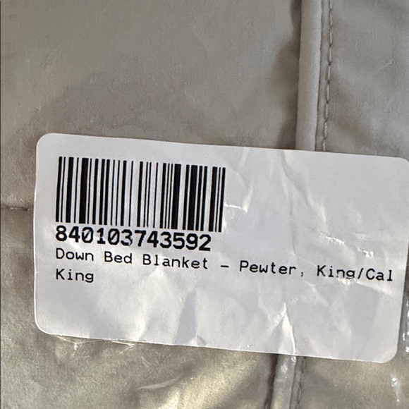 Boll & Branch down bed blanket pewter king/ cal - Picture 2 of 3